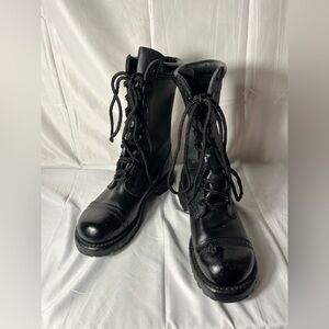 Corcoran 1520 Men's 10" Black Jump Boots Cap Toe Size 7.5 M Combat Field USA.